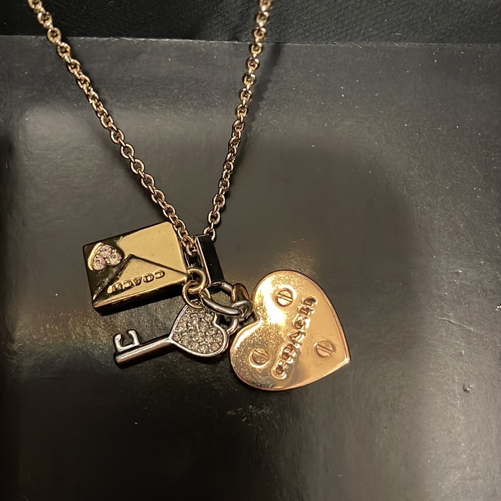 Coach tri-colored long necklace